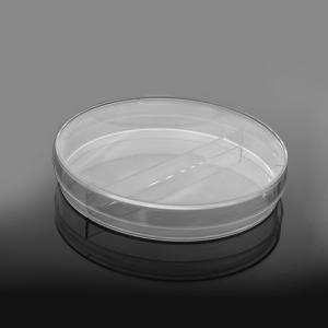 100 x 15 mm Petri Dish, I-Plate (2-section), Semi-Stackable, sterile