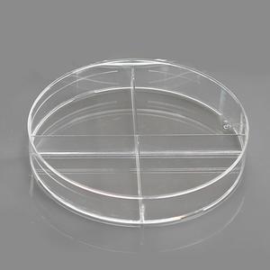 100 x 15 mm Petri Dish, X-Plate (4-section), Semi-Stackable, sterile